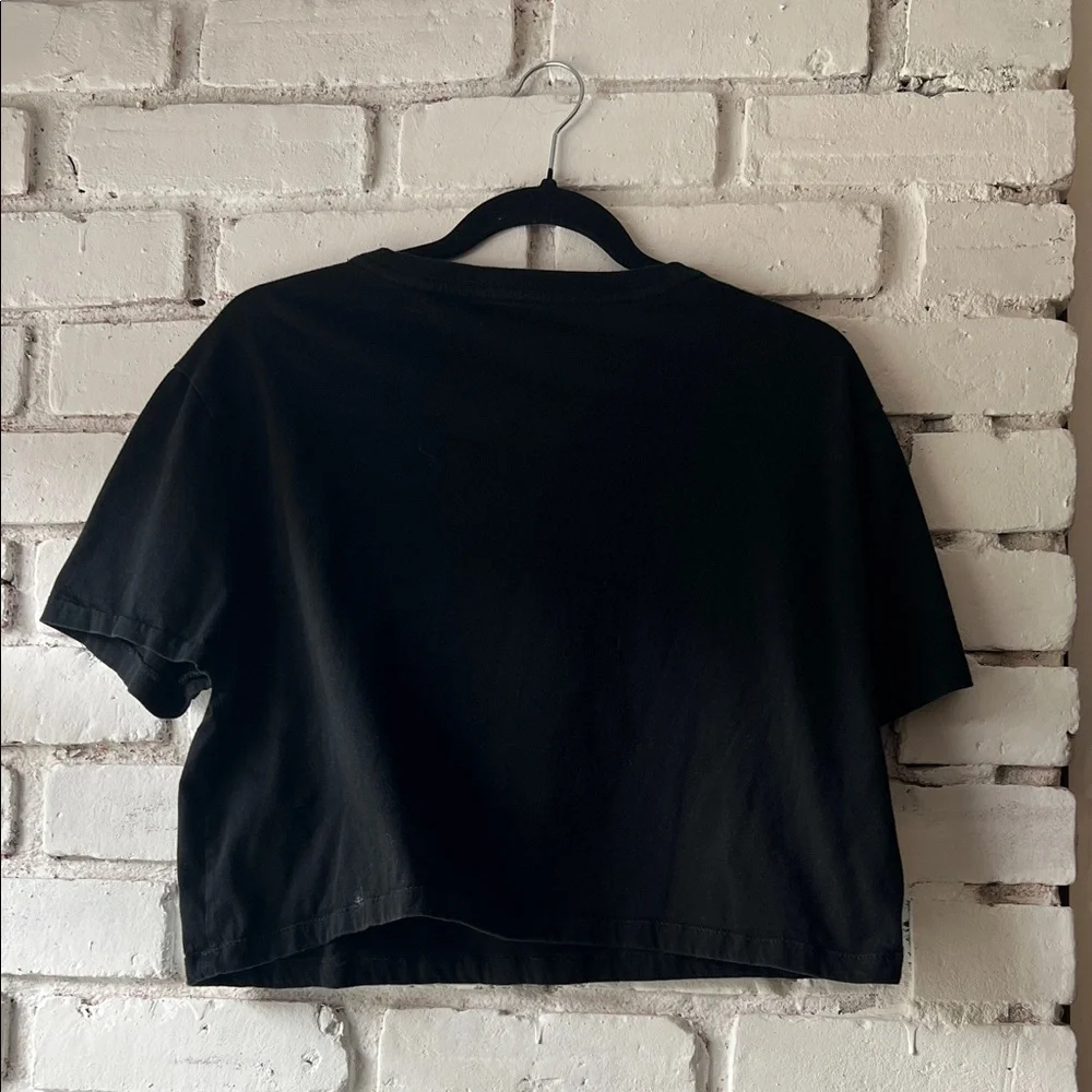 Polo Ralph Lauren Black Cropped T-Shirt red embroider - Picture 5 of 5